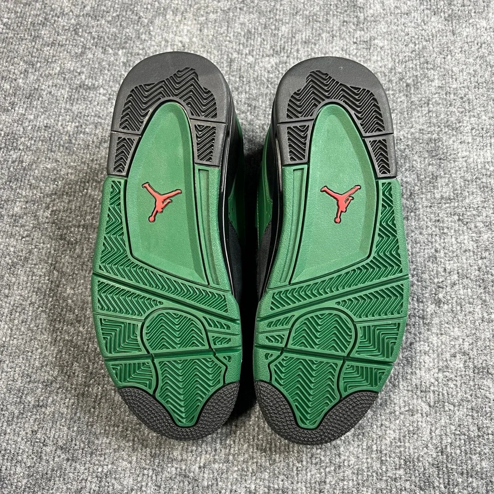 Jordan‎ 4 RM GS Boys 6.5Y Black Gorge Green Red Nike Basketball Shoes FQ7938-003